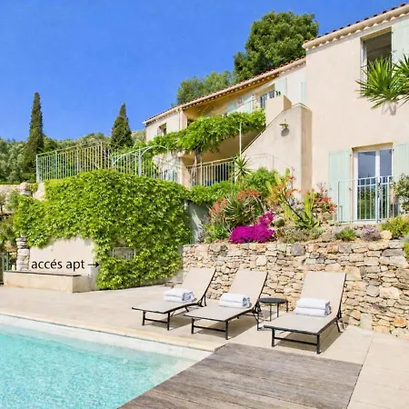 Lägenhet Janna Pool Panoramic Sea & Island Views Hyères