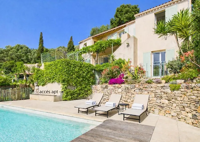 Lägenhet Janna Pool Panoramic Sea & Island Views Hyères