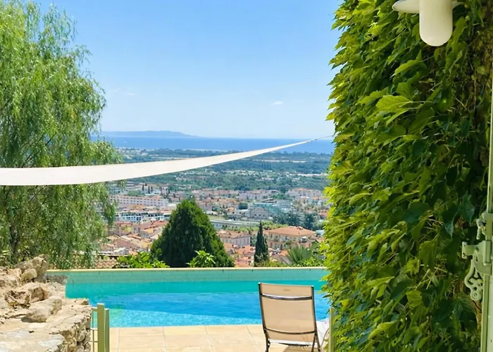 Lägenhet Janna Pool Panoramic Sea & Island Views Hyères