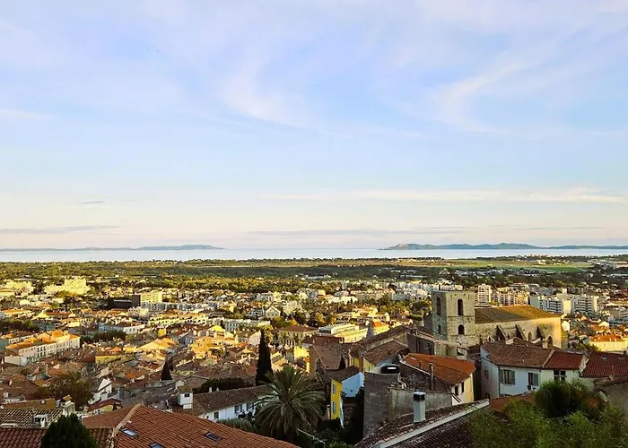 Janna Pool Panoramic Sea & Island Views Lägenhet Hyères